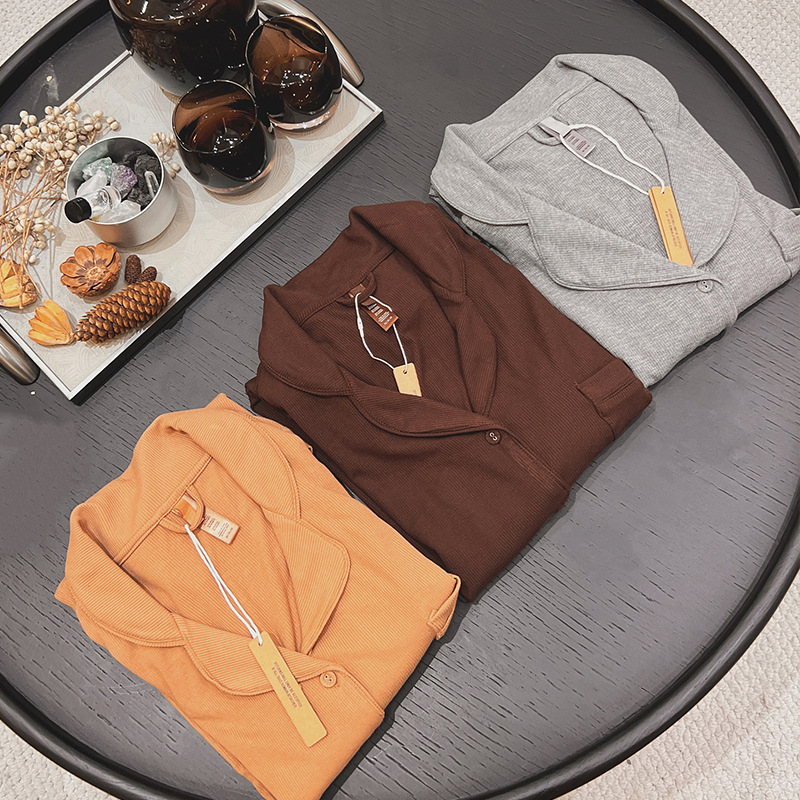 Kardashian Skims European and American High-End Modal Pajama Set Spring and Summer Women's Long-Sleeved Long Pants Loungewear