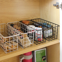 ins wrought iron storage basket Nordic large cosmetics storage box desktop snack basket kitchen storage box
