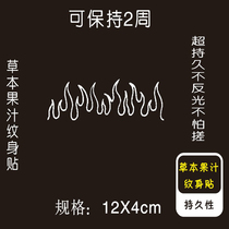 Juice Tattoo Patch Flame Grass Ben Flower Arm Tattoo Stick Waterproof Persistent Emulation Tattoo Pattern Stickup Wind