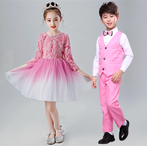 girls princess ballet chorus dresses Primary school students dance and chorus dress, boys and girls dress, princess dress, children performance dress