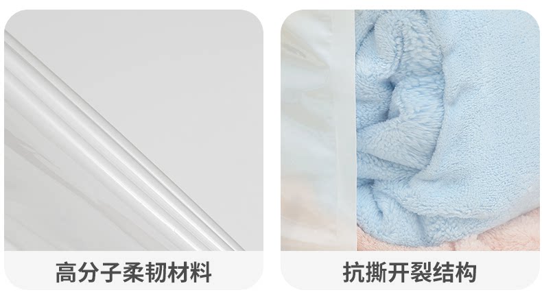 Сжатие одежды и сумок 真空压缩袋免抽气衣服收纳袋加厚衣物被子棉被行李专用密封旅行袋 Qiao Home