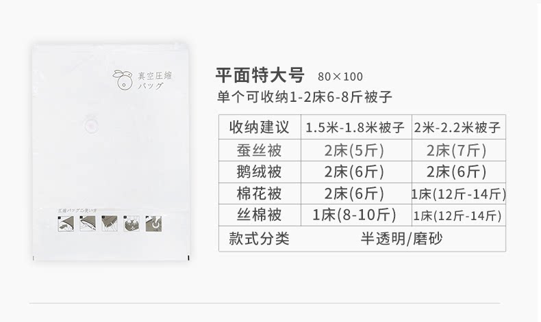 Сжатие одежды и сумок 真空压缩袋免抽气衣服收纳袋加厚衣物被子棉被行李专用密封旅行袋 Qiao Home