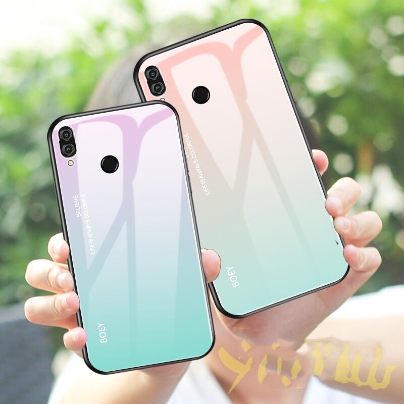 华为荣耀8X钢化玻璃手机壳7X保护套玻璃彩绘