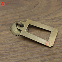 Chinese antique pure copper furniture drawer cabinet door Chinese medicine cabinet bronze heart-shaped bronze old-fashioned handle small handle