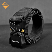 Elastic Fast Open Belt Men Outdoor Tactical Nylon 100 Hitch Casual Aluminum Alloy Quick Dial Strap Movement Unshackles