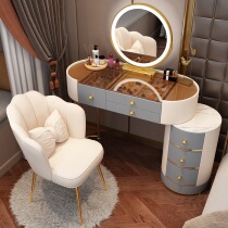 Light Extravagant Glass Dresser Dresser Bedroom Modern Minimalist Advanced Sensory Rock Board Small Family Type Containing Cabinet Integrated Makeup Table