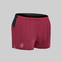 Youjig womens lightweight quick-drying back pocket design running shorts three-piece seamless lining