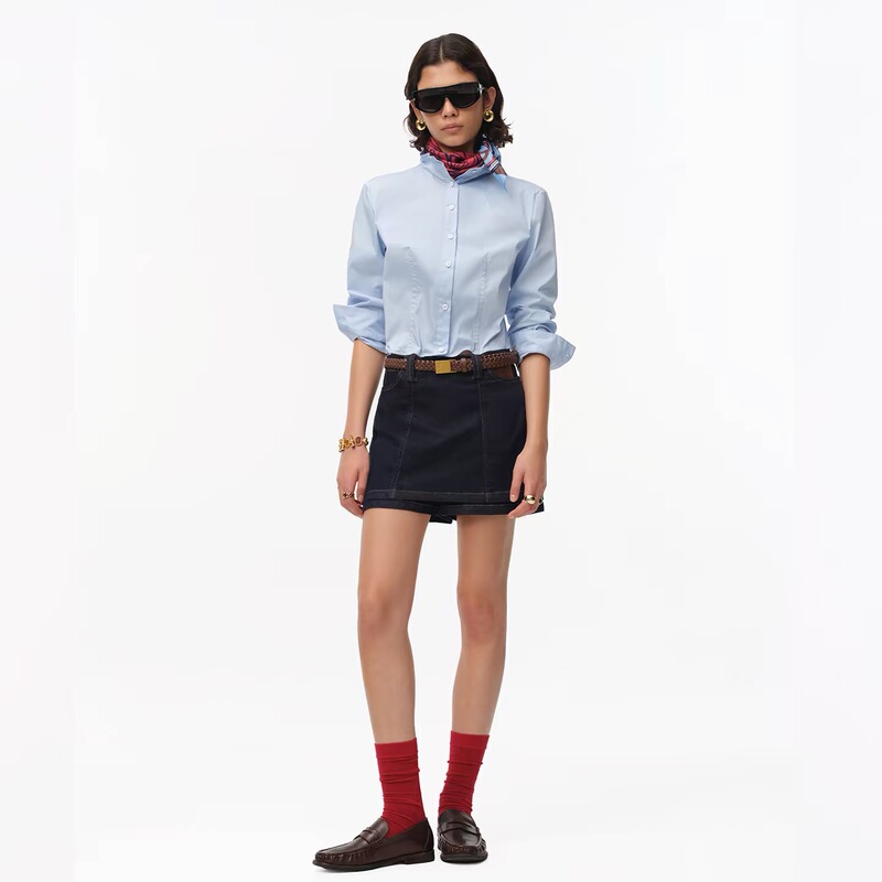 [Same Style as Ren Suixi] N·More Designer Brand 2026 Autumn New Style Stand-Up Collar Shirt