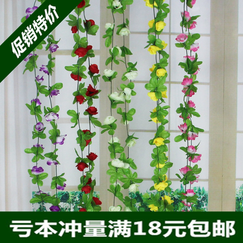 Mô phỏng hoa hồng nhỏ mây dài nho nho hoa giả mái hoa sưởi ấm đường ống trang trí hoa giả chuỗi hoa cung cấp đặc biệt - Hoa nhân tạo / Cây / Trái cây hoa anh đào giả