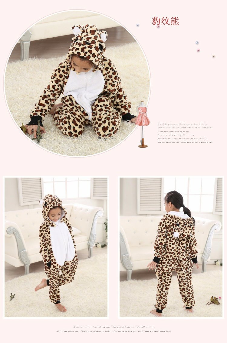 Flannel phim hoạt hình thiếu nhi gắn liền với đồ ngủ khủng long động vật mùa thu và mùa đông bé trai và bé gái áo liền quần ngộ nghĩnh cho bé