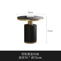 Круг 70*75 см (Лорен черное золото)