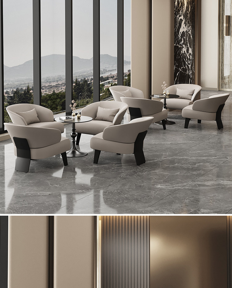 Мягкое кресло 现代简约洽谈单人沙发民宿4s店接待休息区桌椅组合商务办公懒人椅 Fayu