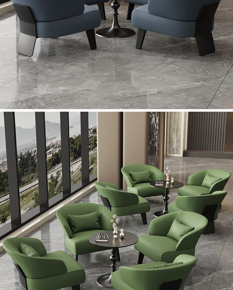 Мягкое кресло 现代简约洽谈单人沙发民宿4s店接待休息区桌椅组合商务办公懒人椅 Fayu