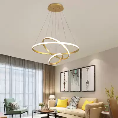 Nordic modern simple living room chandelier dining room bar lamp ring office creative personality clothing store Villa lamp
