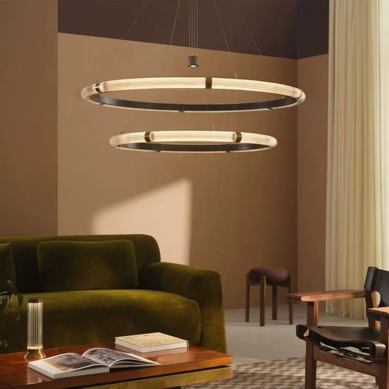 Italian Minimalist Restaurant Chandelier Modern Minimalist Milan Designer Light Luxury Living Room Bedroom Duplex Floor Model Room Lamp