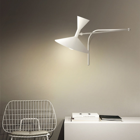 Italian Nemo Designer Living Room Bedroom Bedside Swing Arm Wall Lamp Study Adjustable Rotating Speaker Decorative Wall Lamp