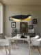 Italian Catellani Smith Minimalist Restaurant Chandelier Designer Bedroom Living Room Gold Foil Art Lighting Fixtures