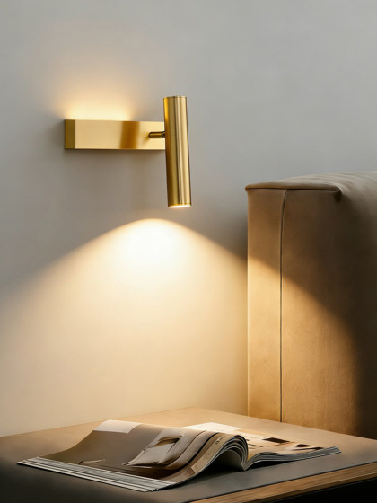 Italian Minimalist All-Copper Wall Lamp Modern Minimalist Designer Light Luxury Living Room Background Wall Corridor Bedroom Bedside Lamp