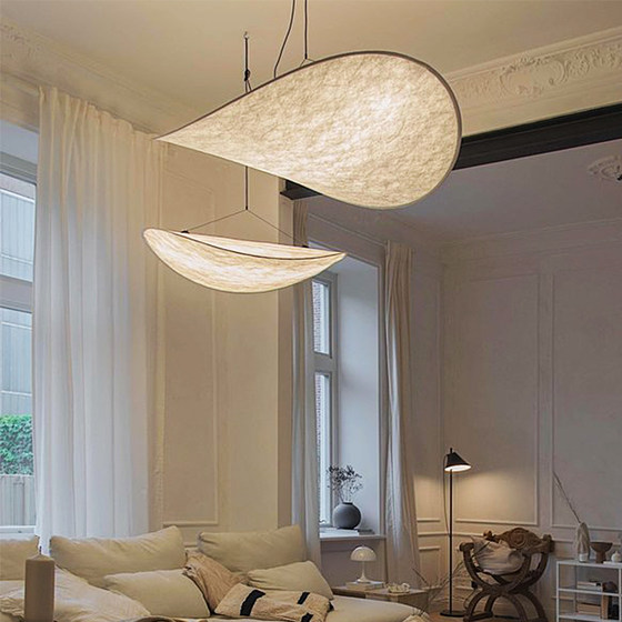 Wabi-Sabi Style Restaurant Chandelier, Modern Minimalist Designer Creative Personality Art Silk Luxury Guesthouse Tea Room Living Room Lighting Fixtures