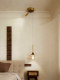 Italian minimalist all-copper bedroom bedside chandelier modern minimalist designer high-end light luxury entrance small chandelier