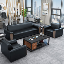  Office sofa Modern simple Chinese reception negotiation combination Office meeting three-person business coffee table combination