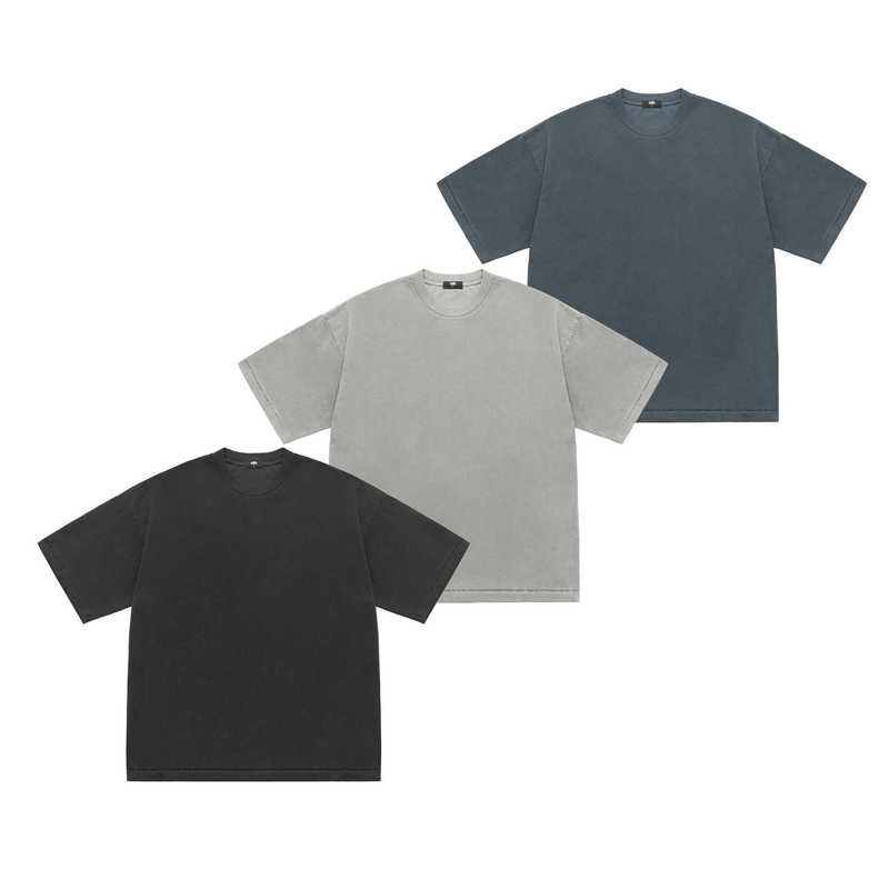 [Clearance Sale] Nlh Ordinary Single-Stitch, Brushed Velvet Feel, Heavy-Duty Washed and Dyed Tee