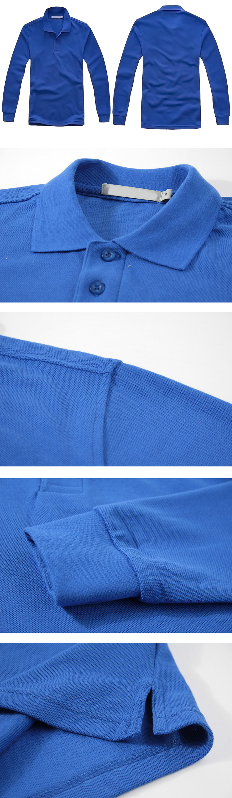 2018 mùa thu mới cho nam áo thun cotton dài tay cotton cotton dài tay POLO ve áo dài tay màu rắn áo phông kẻ ngang nam