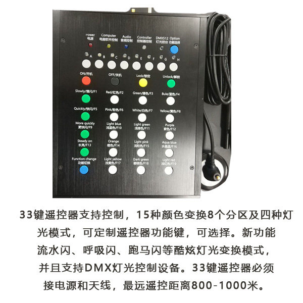 Concert remote control light-emitting bracelet universal remote control DMX remote control wireless control fluorescent stick