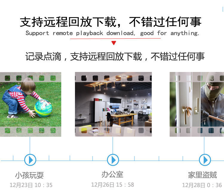 Các máy ảnh thông minh mới 12 triệu quy mô nhỏ không dây WiFi camera giám sát nhà HD đêm hồng ngoại tầm nhìn - Máy quay video kỹ thuật số máy quay trộm