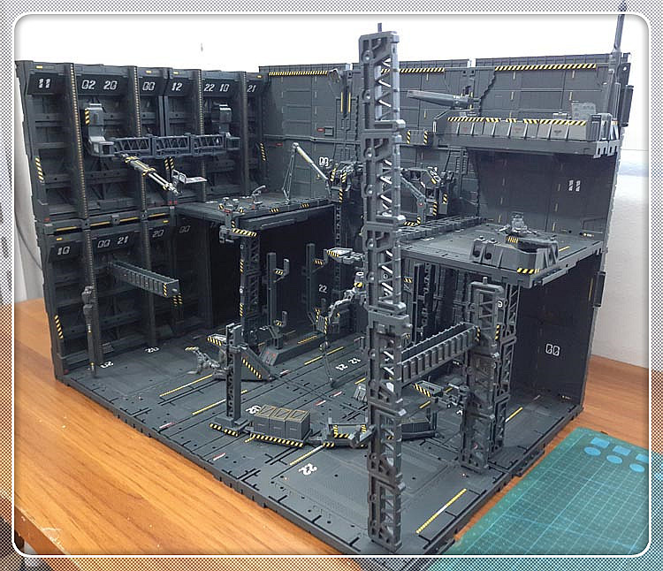 CG RG MG PG Gundam suitable for free combination Front-line base GNA library preparation rack warehouse nest