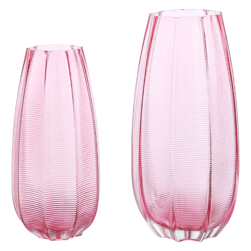 Ваза из стекла прозрачных украшений сухой цветочный цветок розовый цветок