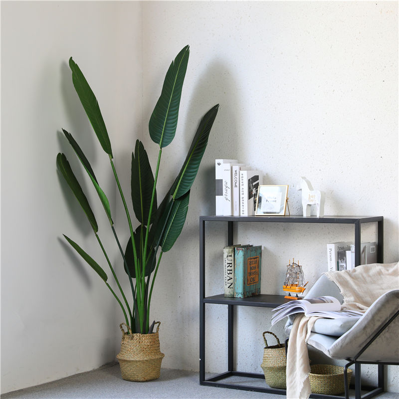 Large Nordic simulation plant false bird of paradise potted traveler banana green plant ornaments Indoor living room flower decoration Turtle back