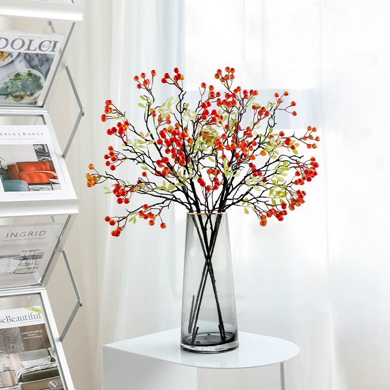 Wealth Berry Living Room Decorated Fake Flower Simulation Flower Branch Swing Fruit Bouquet Wedding Red Fruit