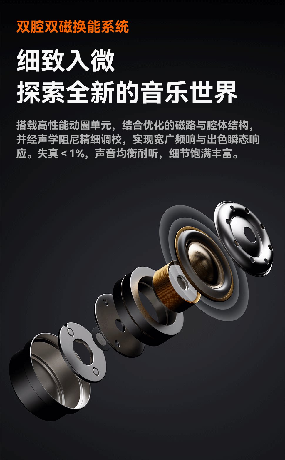 FosiAudio弗西IM4有线HIFI耳机入耳式动圈音乐游戏耳塞可换导管