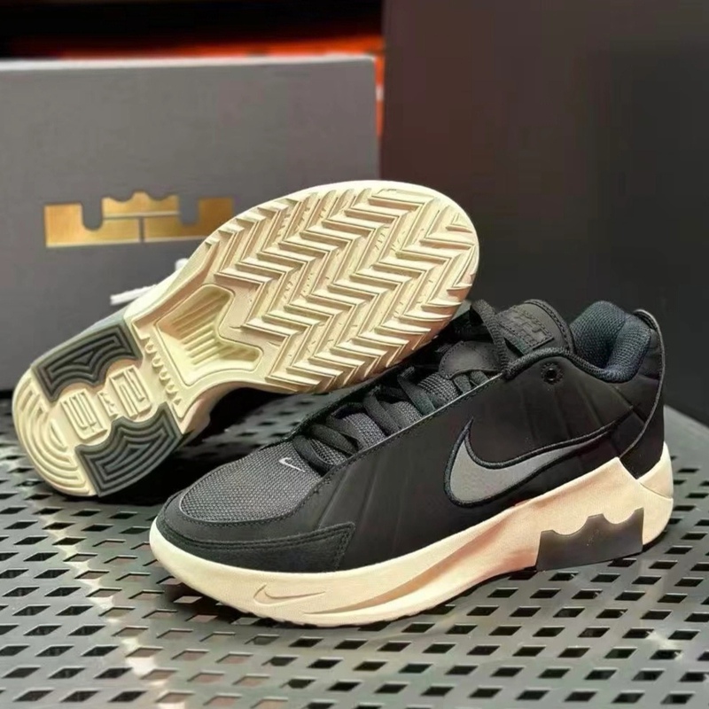 Nike Lebron Witness Ix Ep Men's Black and White Comfortable Low-Top Basketball Shoes Hq8035-001