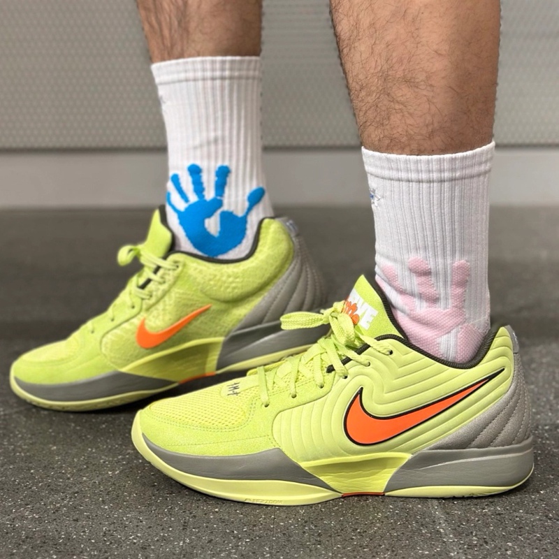 Nike Ja 2 Twelve Time Men's Yellow-Green Comfortable and Versatile Low-Top Basketball Shoes Fd7327-701