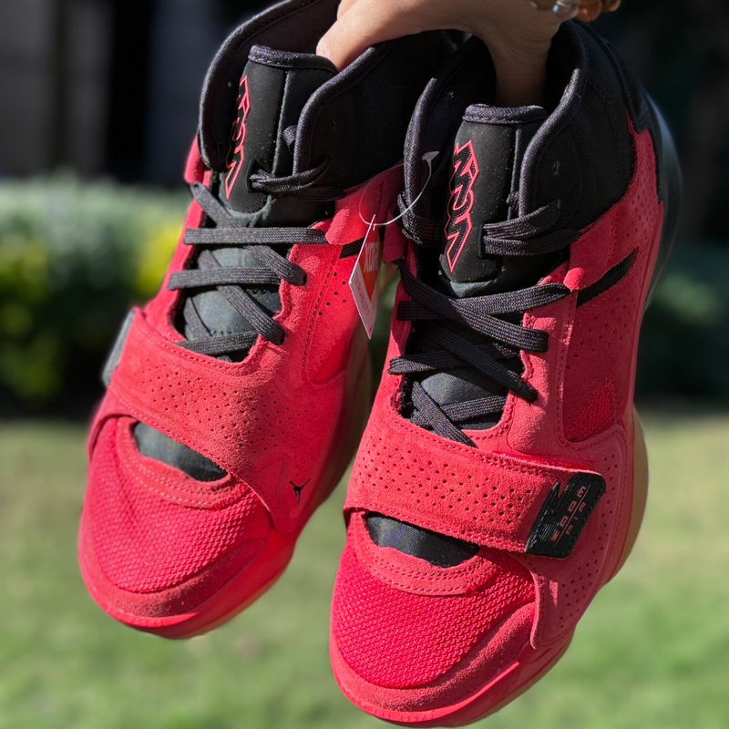 Jordan Zion 2 Pf Men's Red and Black Fashionable Versatile Shock-Absorbing and Wear-Resistant Mid-Top Basketball Shoes Do9072-600 Jordan Zion 2 Pf Men's Red and Black Fashionable Versatile Shock-Absorbing and Wear-Resistant Mid-Top Basketball Shoes Do9072-600