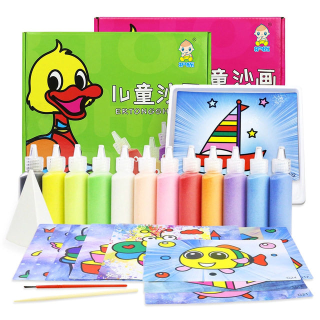 Children's sand painting creative handmade boys and girls color sand art sand baby set educational non-toxic color sand