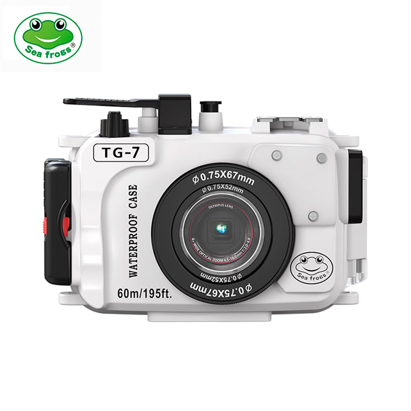 シーフロッグ seafrogs カメラダイビングカバー OMSYSTEM カメラダイビングシェル TG7 防水シェル 水中 60m 撮影