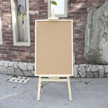  Solid wood frame Cork board Photo wall Message board Note board Advertising board Notice board Cork photo wall bracket type