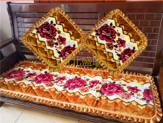 trượt bằng gỗ ghế sofa sang trọng đệm ghế đơn ba ghế sofa gỗ cổ điển gỗ gụ đệm đệm mùa đông chung - Ghế đệm / đệm Sofa thảm trải ghế trường kỷ
