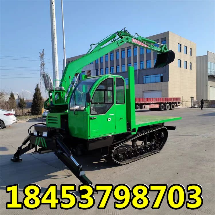 8 tons of cargo box grab excavator transport vehicle self-made truck-mounted excavator integrated vehicle 5 tons of agricultural four-like excavator