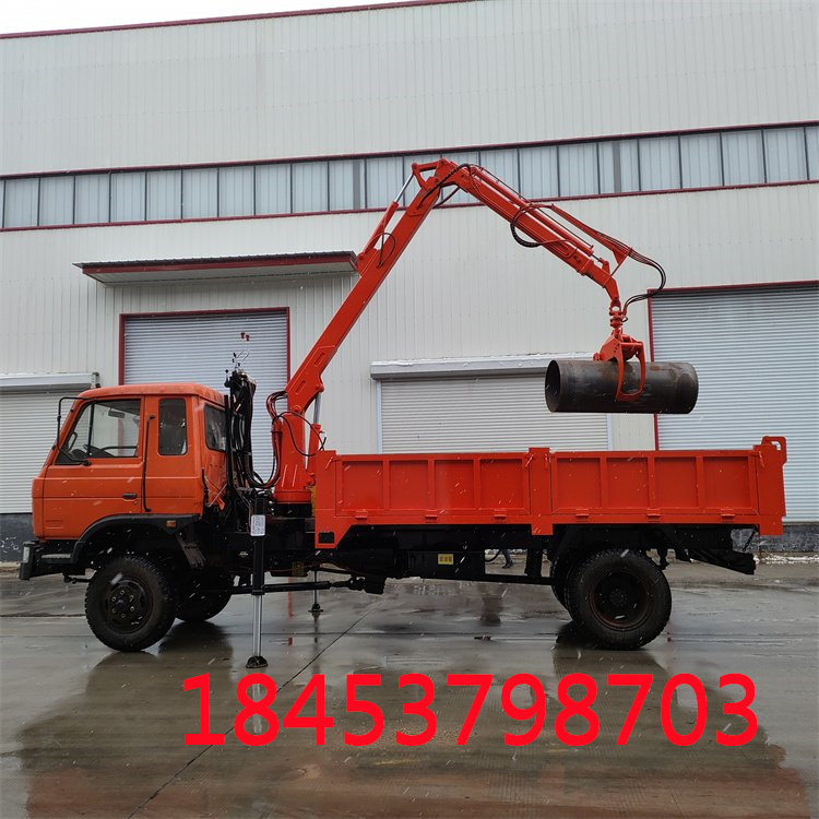 Luxury cab car head four not like agricultural diesel transporter retrofitted with wood grabbing machine to catch wood cane