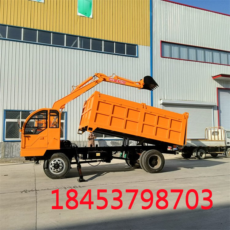 5 tons of agricultural four - wheel truck excavator rural white affair burial car four unlike cars to catch wooden transport truck