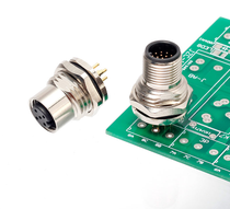 M12 connector flange seat base ABD type 4 core 5 core 8 core plug assorted male seat fixed panel