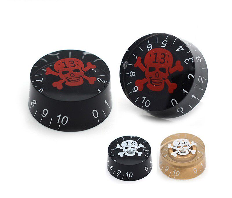 Skull Style Electric Guitar Volume Knob LP SG Tone Color Knob LP Electric Guitar Potentiometer Cap