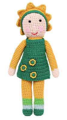 Dutch imported genuine sunflower figurine from the Van Gogh Museum, hand-stitched knitted figure