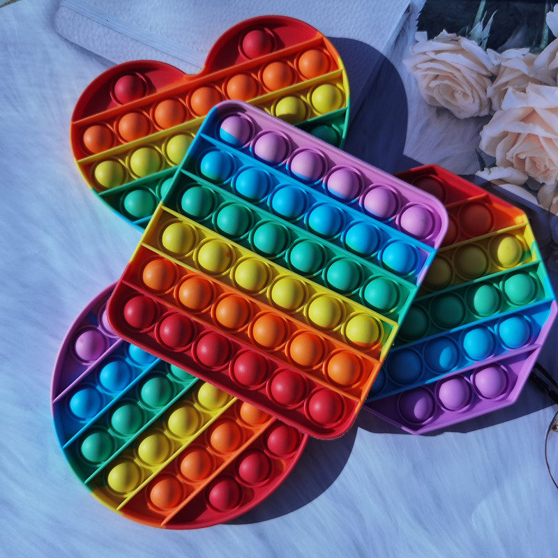 Large Rainbow Rainbow Play Children's Mind Logic Silicone Game Decompression Small Toys