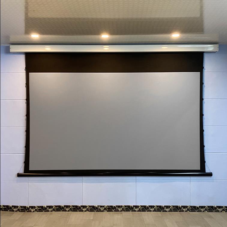 Electric projection screen anti-light pull wire curtain wireless remote control lift automatic retractable home screen hanging ceiling wall hanging