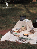 Fantassy Garden Dream Garden Picnic Blanket Thickened Portable Outdoor Anti-Tide Cushion Spring Camping Lawn Mob
